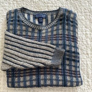 Vintage 90s Savile Row Sweater Mens Size L Ramie Cotton Blend Chunky Knit